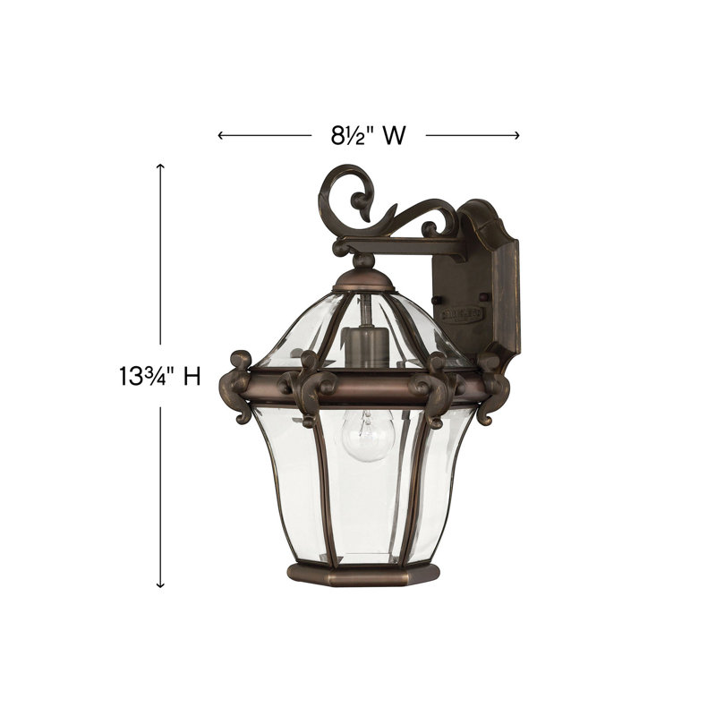 San Clemente Outdoor Wall Lantern, Copper Bronze