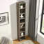 Étagère de rangement multimédia à 8 niveaux, armoire de rangement compacte CD DVD avec tablettes réglables, bibliothèque haute étroite pour le bureau à domicile, bibliothèque multifonctionnelle à deux étages