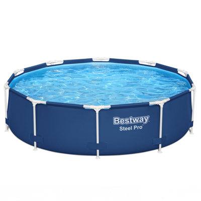 Bestway Steel Pro Round Above Ground Pool Set with DuraPlus Liner