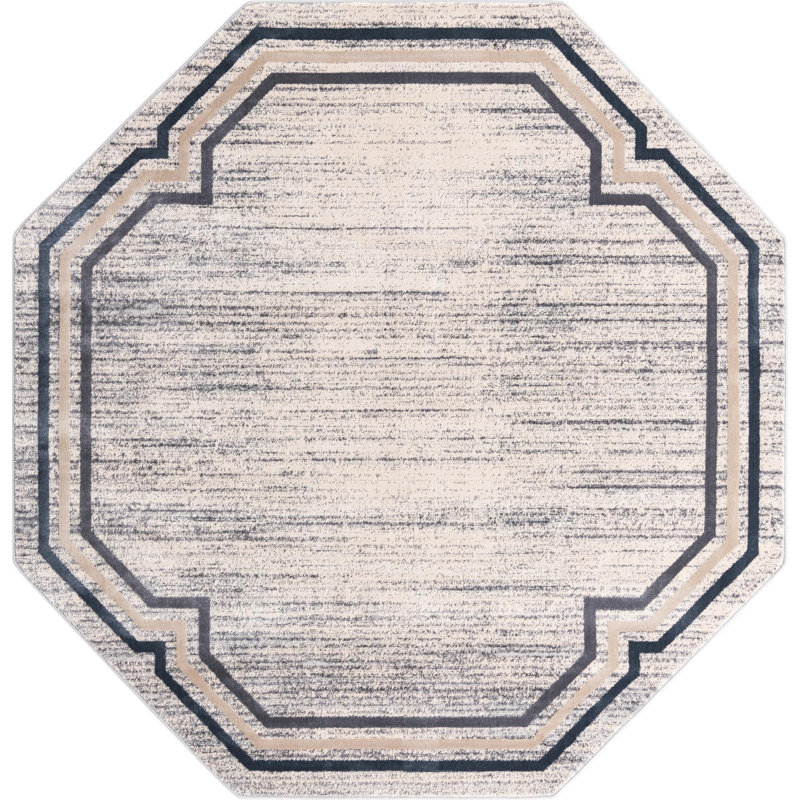 Geometric Indoor Rug, Octagon 7'