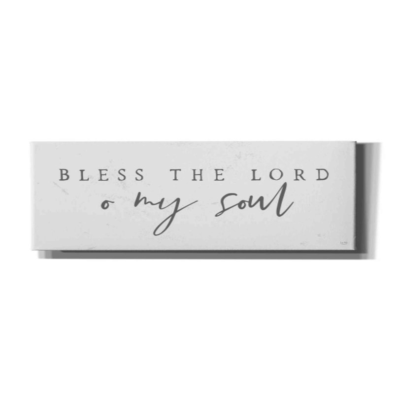 "Bless the Lord" par Lux + Me, art textuel sur toile tendue