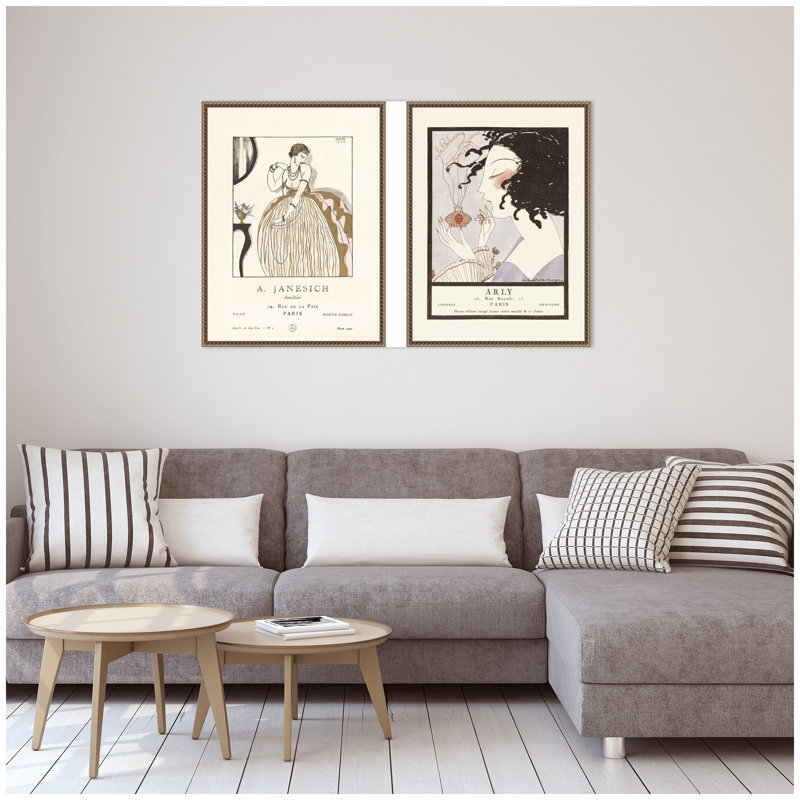 Arly 1921, par Alexander Jacovleff et A Janesich, 1920 par Édredon Halouze, ensemble de 2 toiles encadrées par Nostalgia