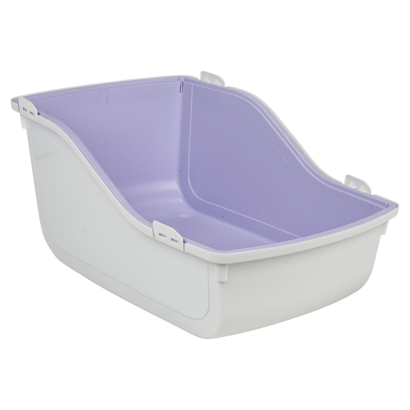 Hooded Cat Litter Tray - Charcoal Filter and Scoop, Lilac