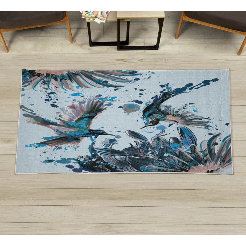 Tapis décoratif Kalmick Hummingbird, Tapis de couloir 2 pi x 5 pi