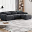 Canapé modulaire en L doux et moelleux en tissu moelleux avec repose-pieds, pouf 32D haute densité avec coussins décoratifs, aucun assemblage requis-1359421709