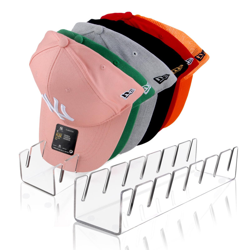 Porte-chapeaux pour casquettes de baseball, ensemble de 2 chapeaux en acrylique sans installation