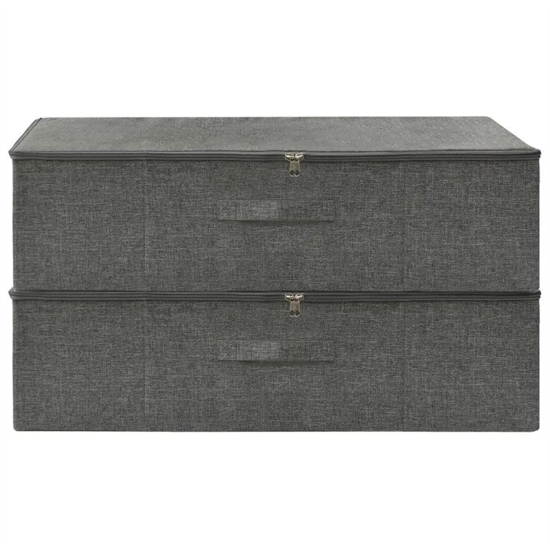 Storage Boxes Fabric 70x40x18 cm, Dark Grey