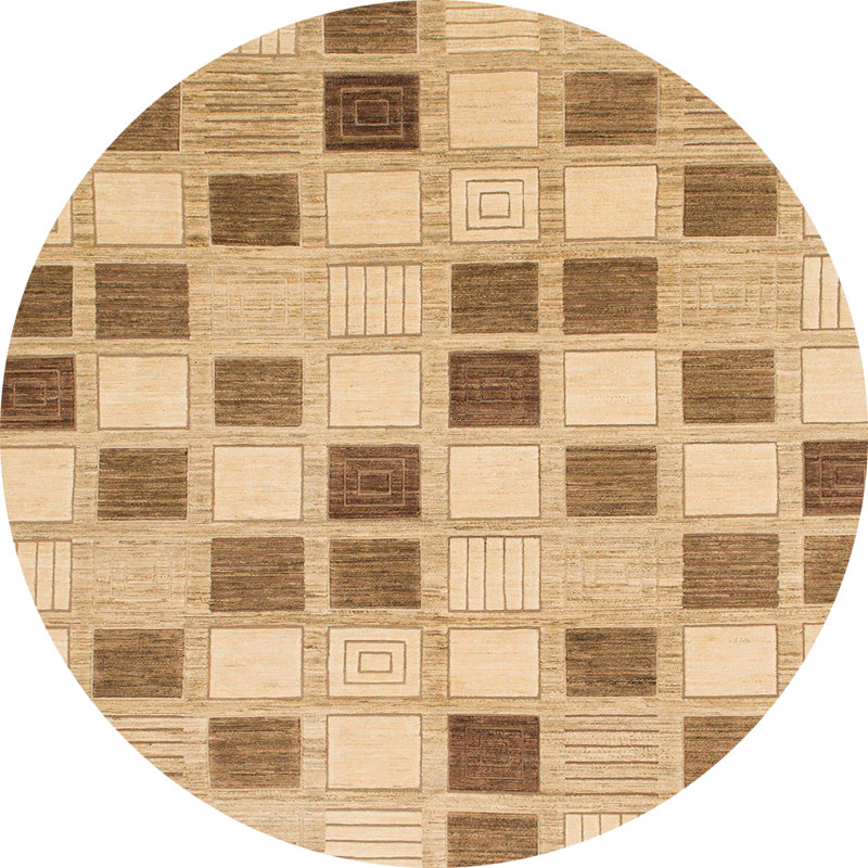 Tapis abstrait moderne 1569, Rond 8 pi