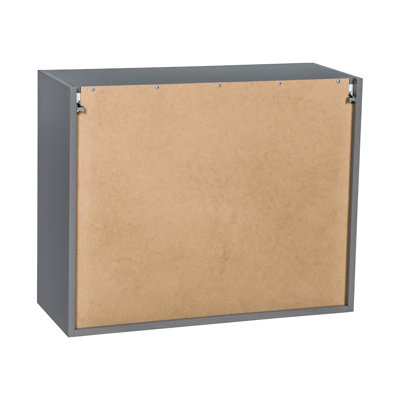 Armoire murale 24 po x 15 po - Double porte - Avec porte en teck naturel