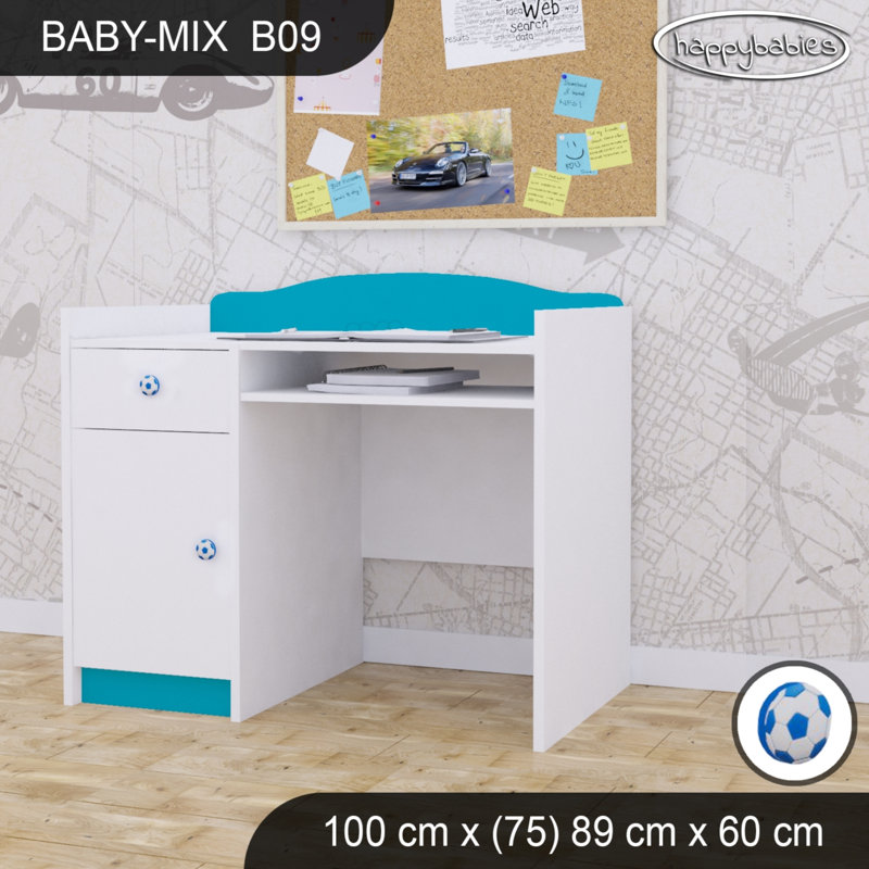 100cm Computer Desk, Blue