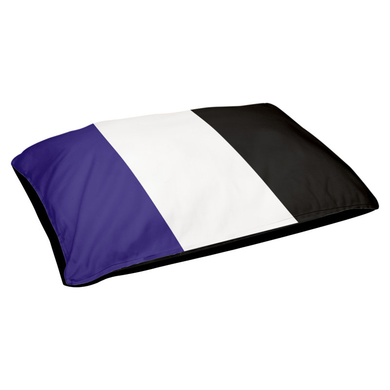 Coussin extérieur Philadelphia, Moyen (l 40 po x P 30 po x H 6,5 po), Mauve / blanc / noir