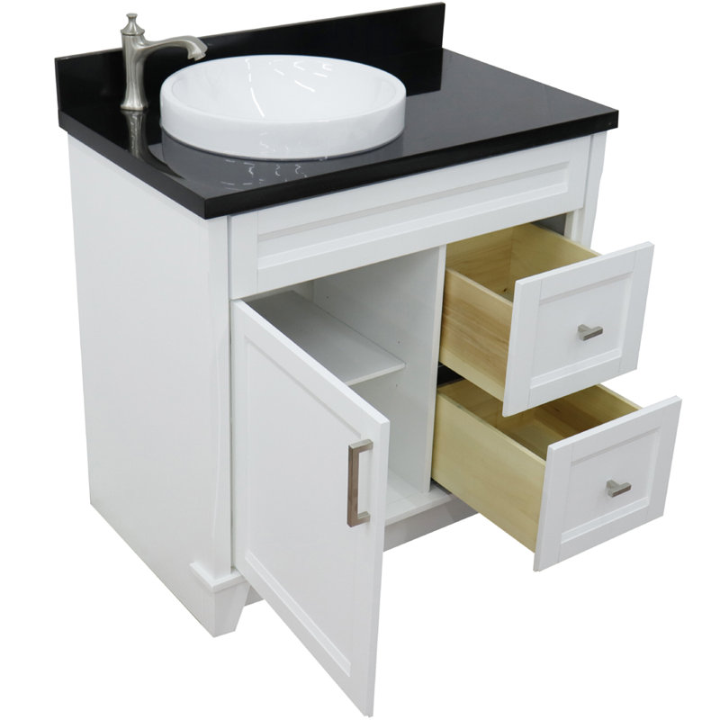 Ensemble de meuble-lavabo simple 37 po Makson, Noir galaxie