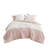3 PCS Colorblock Clip Jacquard Comforter Set