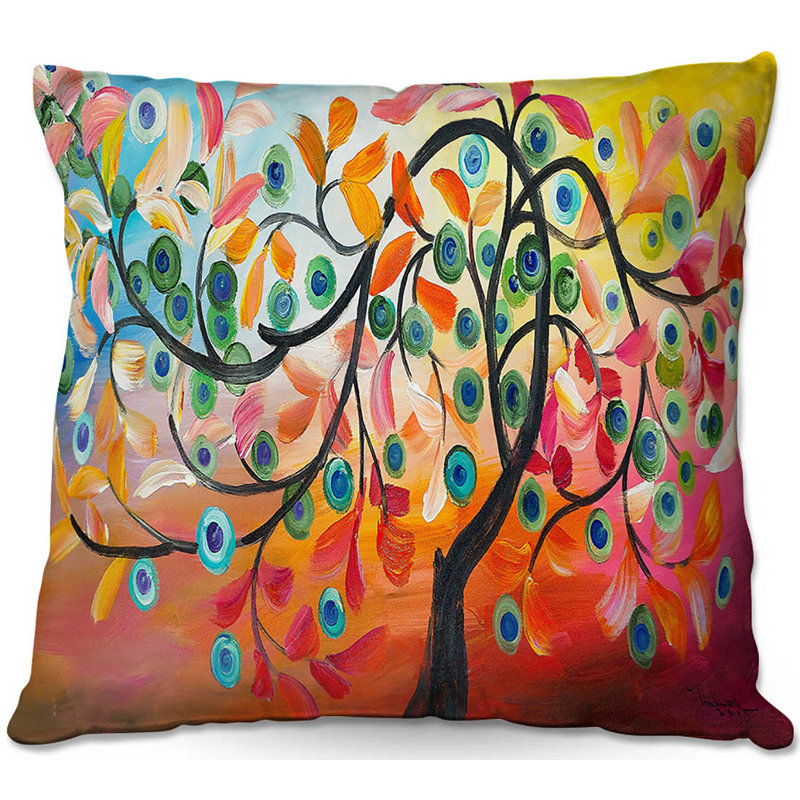  Housse et insert de coussin carré Couch Color Tree, 18 po x 18 po