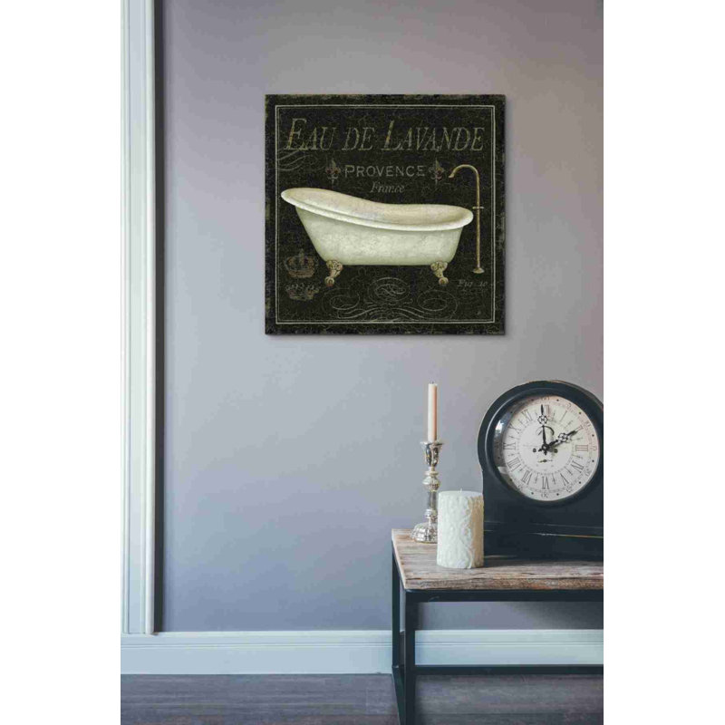 «Bain de luxe I» par Daphne Brissonet, art mural sur toile, L 26 po x H 26 po x P 1,25 po