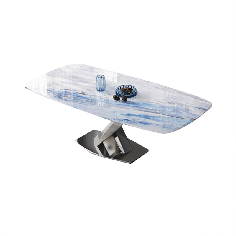 Table de salle à manger de luxe rectangulaire, H 29,53 po x L 70,87 po x l 35,43 po