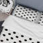 Cercles noirs avec pois dorés I - ensemble de housse de couette moderne - microfibre de polyester-2129253206