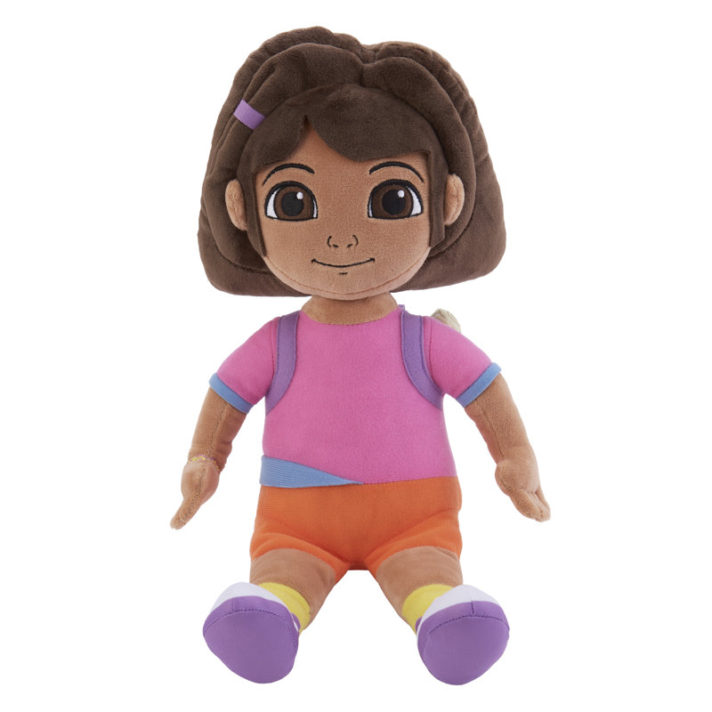 NoJo Dora Adventure attend un oreiller douillet en forme de 3D, rose
