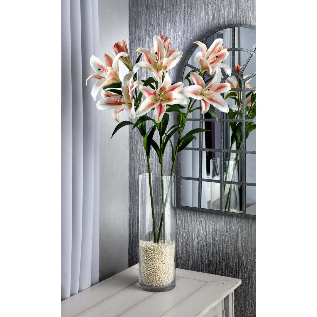 Natural Touch Lilies Stems (Set of 3) House of Hampton® Flower 