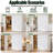 48"x 80" White Primed 5-Lite Frosted Glass Sliding Door with Hardware Kit And Black Recessed Handles and No Assembly Required Can be changed in color For Closet,Pantry,Living room-138222534-138222538-138222532