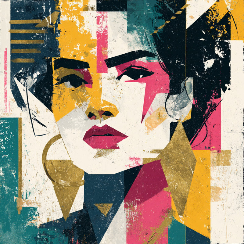 Art mural sur toile abstraite Muse, H 20 po x l 20 po x P 1,5 po