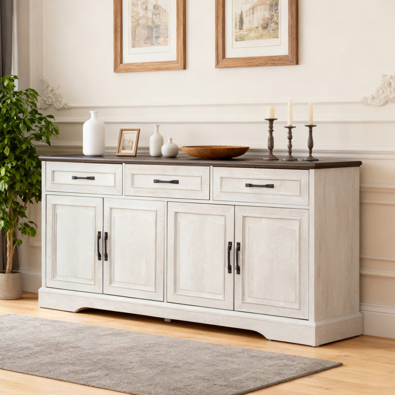 Grand buffet 65,75 "avec porte en bois