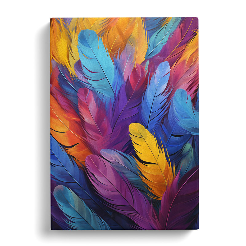 Feather Colour Field - Print, 60cm H x 40cm W x 3cm D