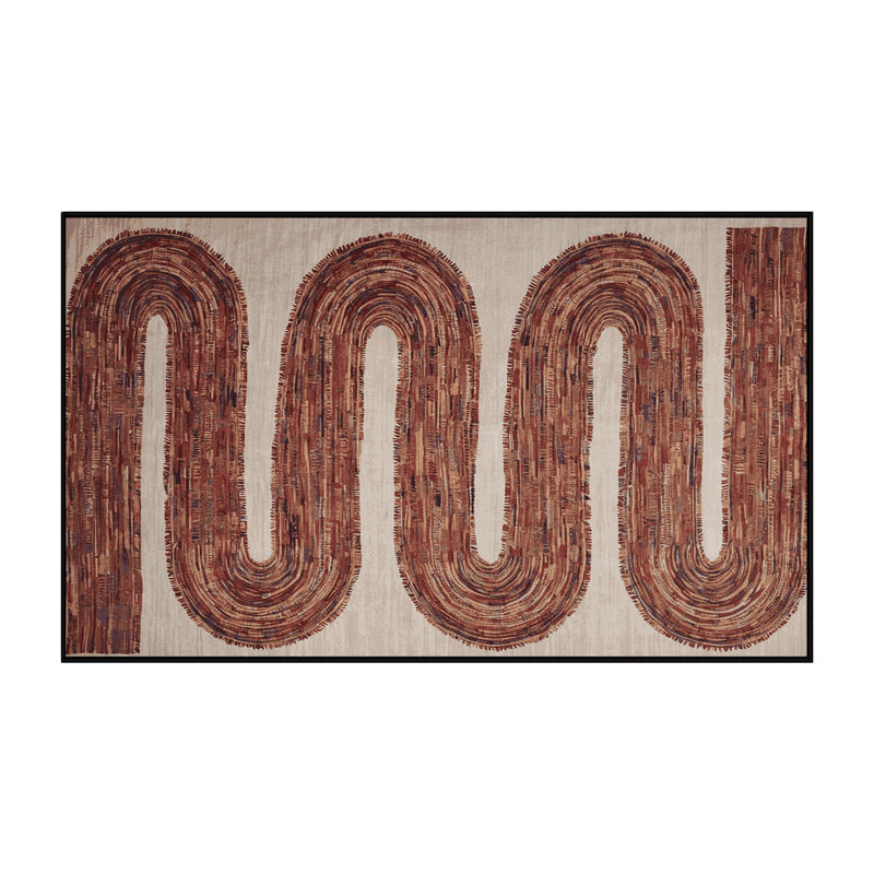 Tapis brun lavable à la machine, Rectangle 7 pi x 10 pi