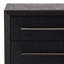 Humphreys 3-Drawer Pine Wood Nightstand, Black