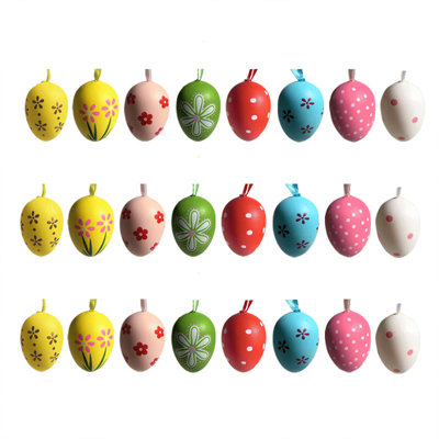 24 Pack Easter 4cm Eggs Pendants
