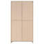 Armoire haute en bois d'ingénierie à 2 portes Myerson Grey Driftwood