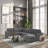 U2660 Grey Sectional W/pull Out Sofa Bed