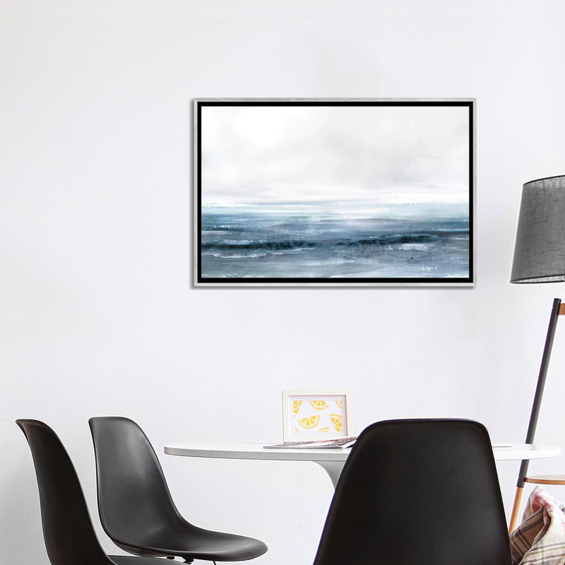 Impression, "Dreams" par Dan Hobday, Pas de tapis, H 26 po x l 40 po x 1,5 po, Toile avec cadre argenté