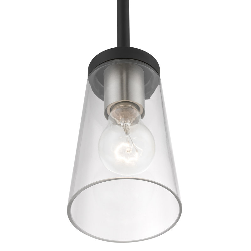 Luminaire suspendu conique 1 lumière, Noir