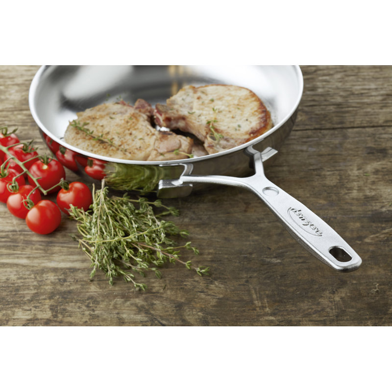 Demeyere Industry 5-Ply 12.5-Inch Stainless Steel Fry Pan With Helper Handle