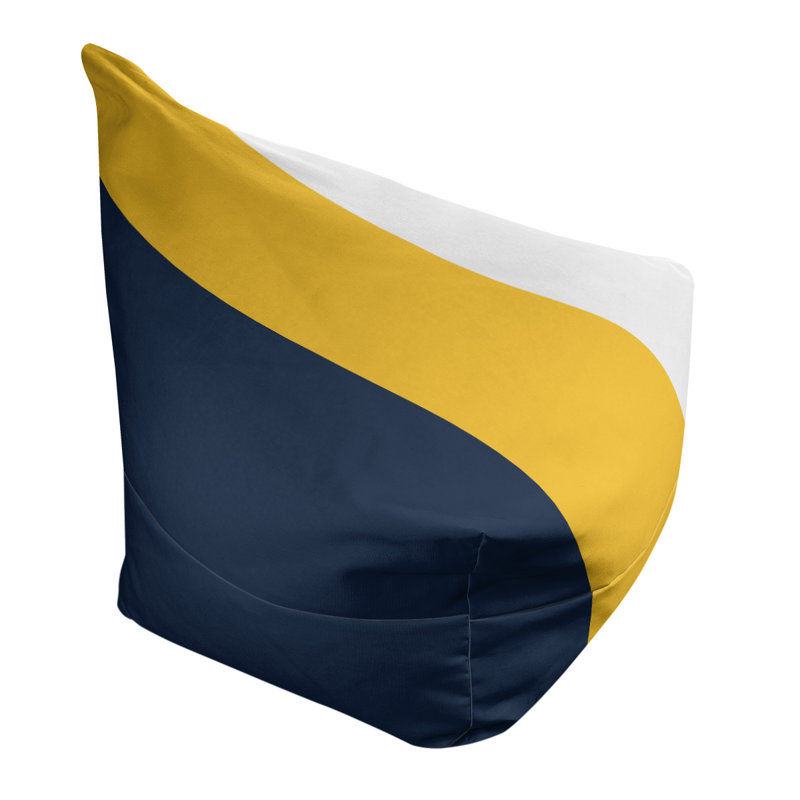 Fauteuil à billes Washington, Midnight Blue/Basketballhine Yellow/White, 31 po x 38 po x 42 po