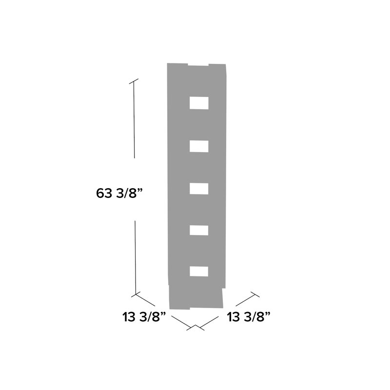 Talan Corner Bookcase, White