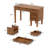 47" Computer Desk With 3 Drawers, Brown Office Desk With File Cabinet