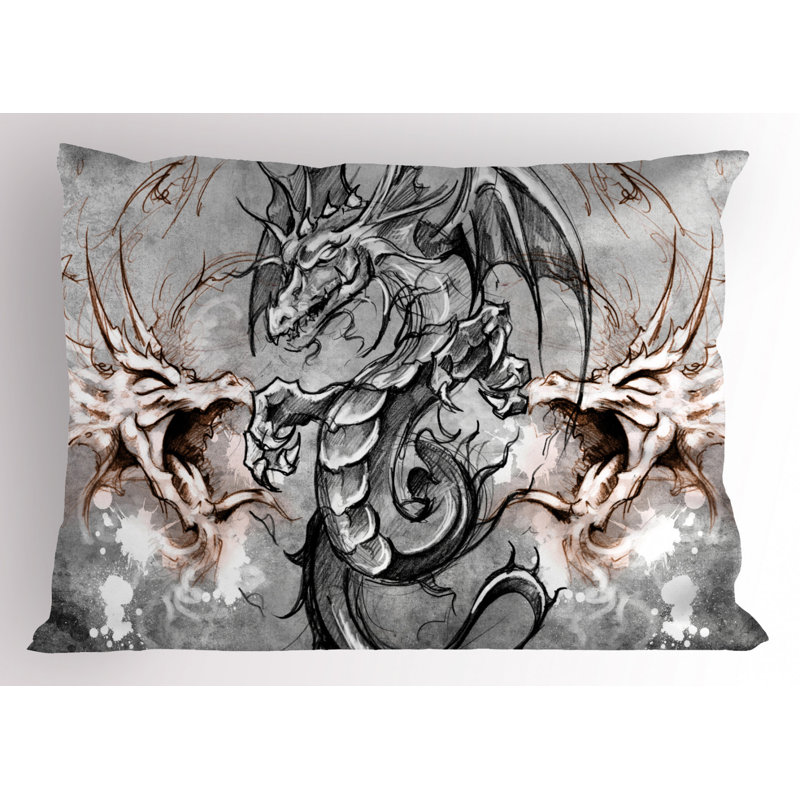 Dragon Polyester Sham Set, Twin
