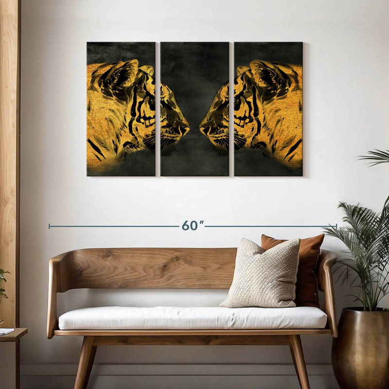 Brampt Golden Tigers, 28" H x 45" W