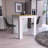Kitchen Island Table, Two Legs, Three Side Shelves-2040281218
