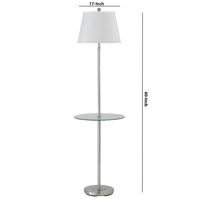 Yarissa 60'' Silver Tray Table Floor Lamp