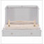 Lit escamotable double avec grands tiroirs, blanc-571545650