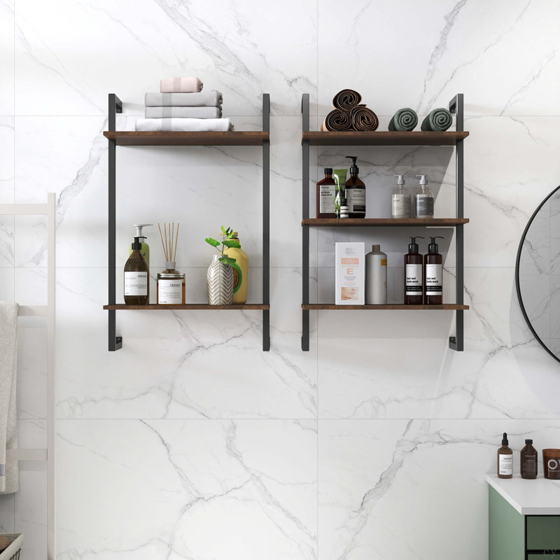Étagère de rangement à 3 niveaux et 2 niveaux pour salle de bain