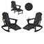 Chaise Adirondack pliante et berçante en plastique avec repose-pieds-551901095