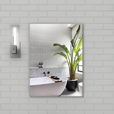 Makynlei 16'' W 22'' H Mount Medicine Cabinet Mirror 2