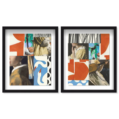 Ensemble de 2 impressions abstraites encadrées « Music Pearl Set Shadowbox » d'Oliver Gal