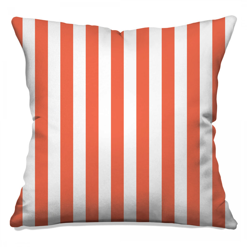 Coussins décoratifs à rayures rouges et blanches, 18 po x 18 po