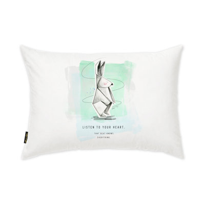 Coussin lombaire décoratif à lapins origami Alvarez