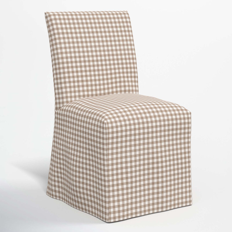 Chaise parsons Ivka, Brun clair guingan classique Oga